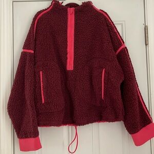 Half zip Sherpa jacket